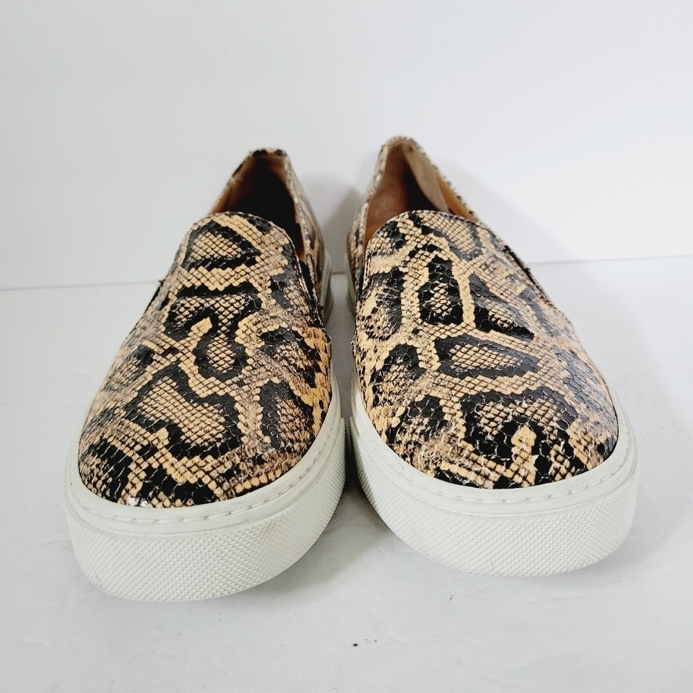 New Aquatalia Slip On Loafers Python Leather Snak… - image 3